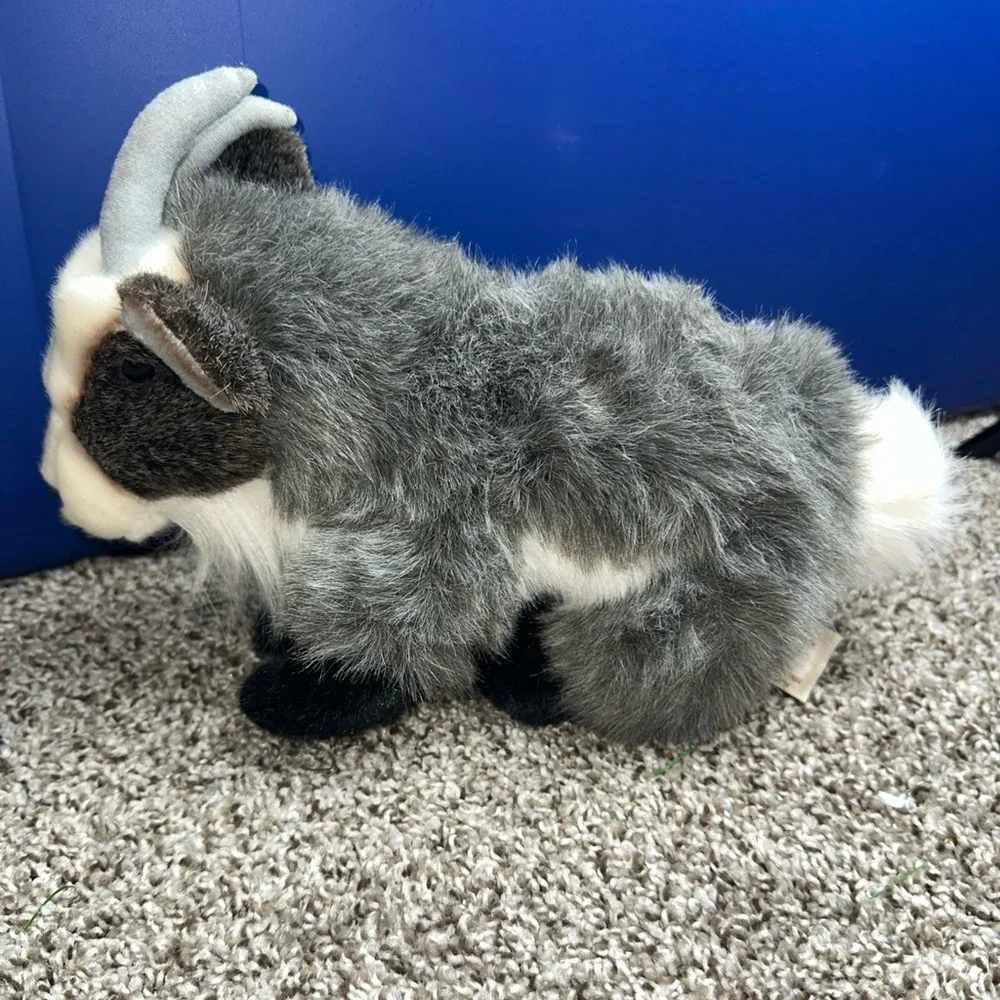 Demdaco Nat & Jules Billy Goat Charcoal Gray Kids Plush Stuffed Animal Toy 12